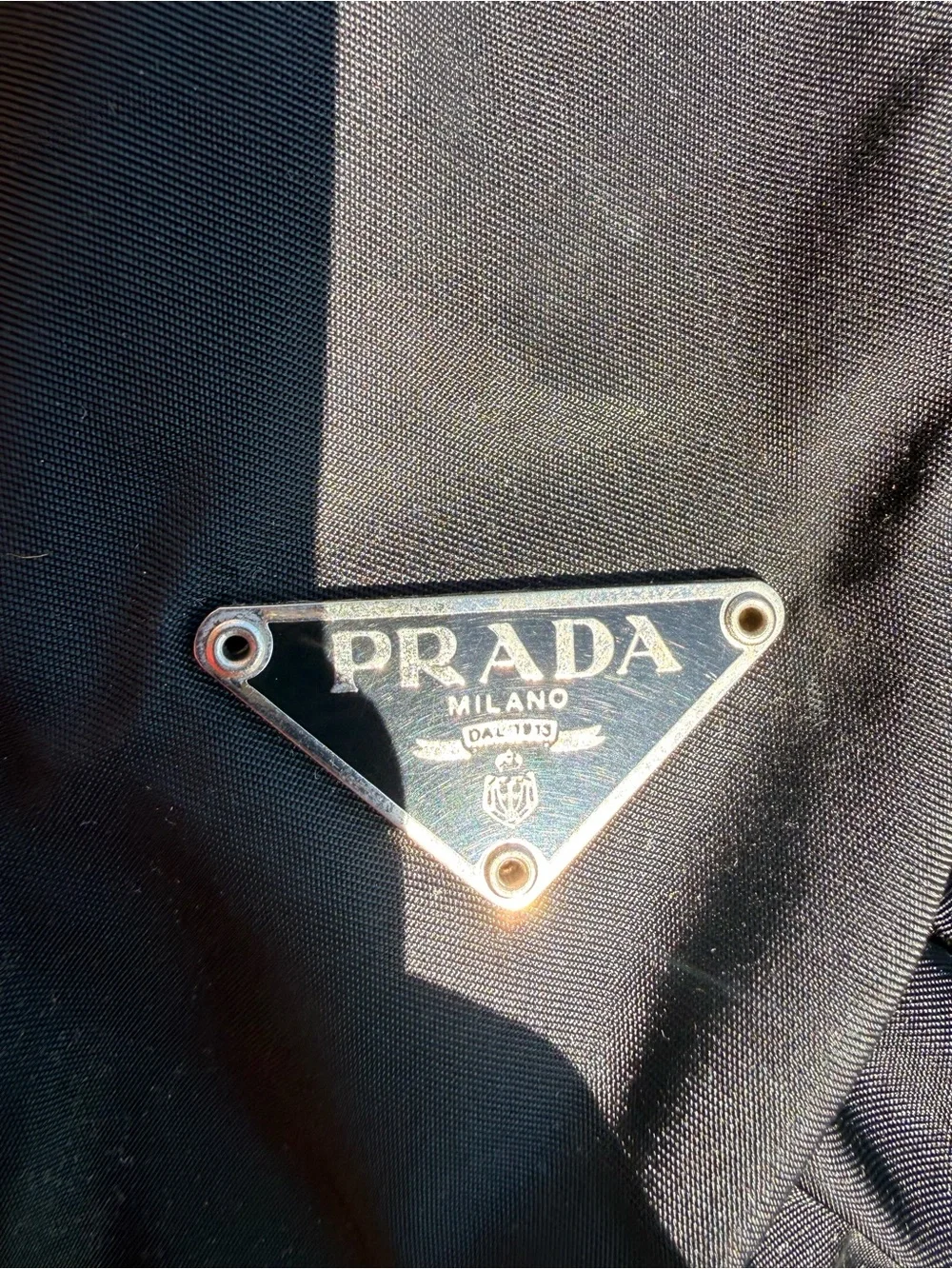 Prada Black Nylon Messenger Crossbody Clean Condition Includes COA